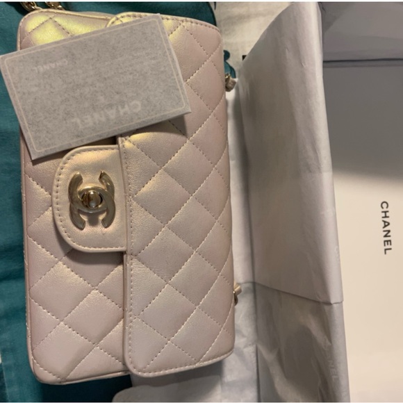 Chanel 20B mini rectangular iridescent ivory - Picture 4 of 8